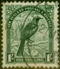 Old Postage Stamp from New Zealand 1935 1s Dp Green SG567 Fine Used