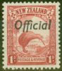 Rare Postage Stamp from New Zealand 1937 1d Scarlet SG0121w Wmk Inverted V.F MNH