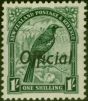 Rare Postage Stamp New Zealand 1937 1s Deep Green SG0131 Fine LMM (2)