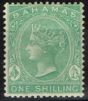 Valuable Postage Stamp from Bahamas 1863 1s Green SG39a Fine Lightly Mtd Mint