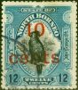 Collectible Postage Stamp from North Borneo 1916 10c on 12c Black & Deep Blue SG188 Fine Used