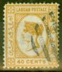 Old Postage Stamp from Labuan 1892 40c Ochre SG47 Fine Used