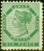 Collectible Postage Stamp from Prince Edward Island 1866 6d Yellow-Green SG17 Fine Lightly Mtd Mint