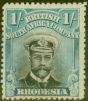 Collectible Postage Stamp from Rhodesia 1913 1s Black & Dp Turq-Blue SG248 P.15 Fine Mtd Mint