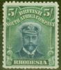 Collectible Postage Stamp from Rhodesia 1913 5s Blue & Blue-Green SG239 Fine & Fresh Mtd Mint