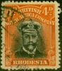 Valuable Postage Stamp Rhodesia 1918 4d Black & Orange-Red SG261 Fine Used