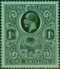 Valuable Postage Stamp Sierra Leone 1912 1s on Blue-Green SG124a Fine LMM