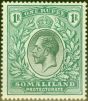 Rare Postage Stamp from Somaliland 1912 1R Green SG69 Fine Mtd Mint