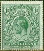 Collectible Postage Stamp Somaliland 1921 1R Dull Green SG82 Fine LMM
