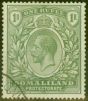 Old Postage Stamp from Somaliland 1921 1R Dull Green SG82 Superb Used