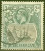 Valuable Postage Stamp from St Helena 1923 2d Grey & Slate SG110a Broken Mainmast Fine Used