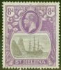 Valuable Postage Stamp from St Helena 1923 8d Grey & Brt Violet SG105b Torn Flag Fine Lightly Mtd Mint