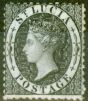 Collectible Postage Stamp from St Lucia 1864 Black SG11 Fine Mtd Mint