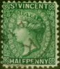 Old Postage Stamp St Vincent 1884 1/2d Green SG42 Used Fine