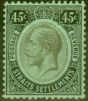 Valuable Postage Stamp from Straits Settlements 1922 45c on Emerald Back SG208b V.F Very Lightly Mtd Mint