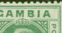 Valuable Postage Stamp from Gambia 1912 1/2d Green SG86avar Deformed B in GAMBIA Fine Very Lightly Mtd Mint
