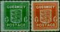 Guernsey 1942 French Paper Set of 2 SG4-5 Fine MNH . King George VI (1936-1952) Mint Stamps