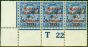 Rare Postage Stamp from Ireland 1922 2 1/2d Blue SG35 Fine Mtd Mint Control T22 Strip of 3