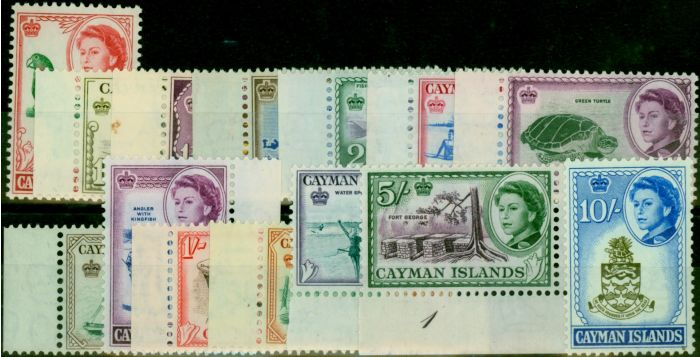 Rare Postage Stamp Cayman Islands 1962 Set of 14 to 10s SG165-178 Fine MNH