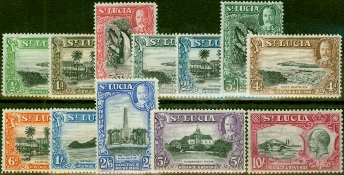 St Lucia 1936 Set of 12 SG113-124 Fine LMM King George V (1910-1936), King George VI (1936-1952) Rare Stamps