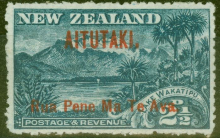 Collectible Postage Stamp from Aitutaki 1911 2 1/2d Dp Blue SG3 Fine Mtd Mint