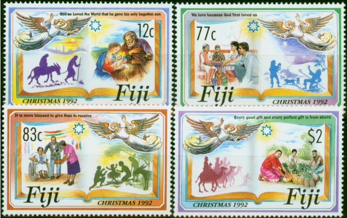 Valuable Postage Stamp Fiji 1992 Christmas Set of 4 SG860-863 V.F MNH