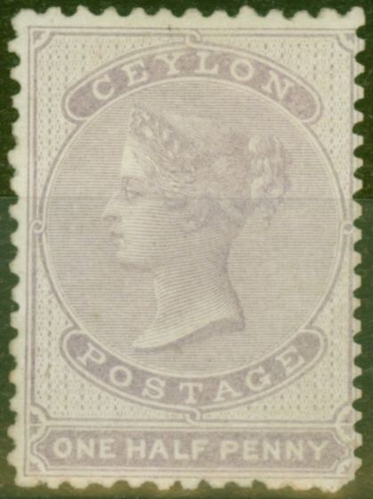 Collectible Postage Stamp from Ceylon 1864 1/2d Dull Mauve SG18 Fine & Fresh Mtd Mint