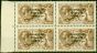 Valuable Postage Stamp from Ireland 1922 2s6d Chocolate-Brown SG64 Very Fine MNH Marginal Block of 4