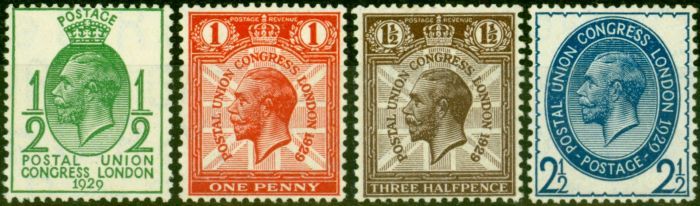 GB 1929 UPU Set of 4 SG434-437 Fine MNH King George V (1910-1936) Collectible Universal Postal Union Stamp Sets