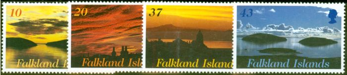 Valuable Postage Stamp from Falkland Islands 2001 Sunrise & Sunset Set of 4 SG891-894 V.F MNH
