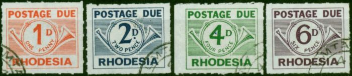 Rhodesia 1965 Postage Due Set of 4 SGD8-D11 V.F.U . Queen Elizabeth II (1952-2022) Used Stamps