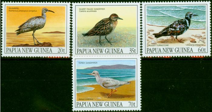 Rare Postage Stamp Papua New Guinea 1990 Migratory Birds Set of 4 SG624-627 V.F MNH (2)