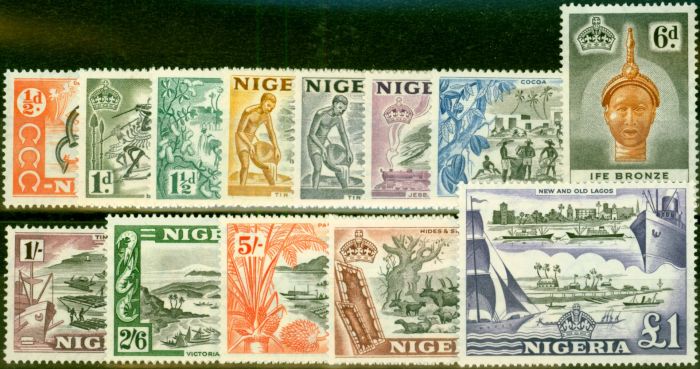 Valuable Postage Stamp Nigeria 1953 Set of 13 SG69-80 Fine & Fresh MM
