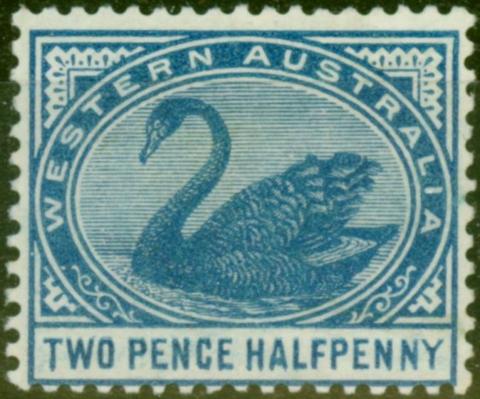 Collectible Postage Stamp from Western Australia 1892 2 1/2d Deep Blue SG97 Fine Mtd Mint