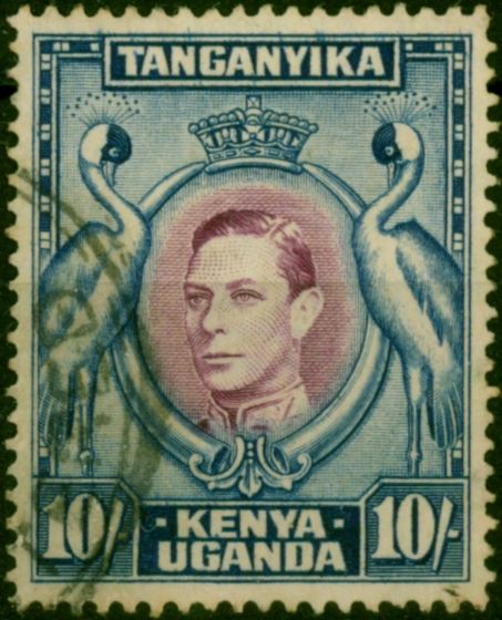 KUT 1941 10s Reddish Purple & Blue SG149a Good Used . King George VI (1936-1952) Used Stamps
