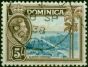 Dominica 1938 5s Light Blue & Sepia SG108 V.F.U  King George VI (1936-1952) Valuable Stamps