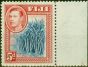 Valuable Postage Stamp Fiji 1938 5d Blue & Scarlet SG258 Fine LMM