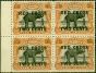 Valuable Postage Stamp from North Borneo 1918 5c & 2c Pale Brown SG220 Superb MNH Block of 4