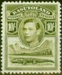 Collectible Postage Stamp from Basutoland 1938 10s Olive-Green SG28 Fine LMM