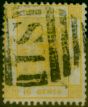 Rare Postage Stamp from Hong Kong 1877 16c Yellow SG22 Good Used