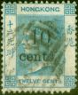 Collectible Postage Stamp from Hong Kong 1880 10c on 12c Pale Blue SG25 Good Used (2)