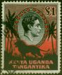 Old Postage Stamp KUT 1941 £1 Black & Red SG150a P.14 Fine Used (3)