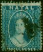 Natal 1859 3d Blue SG10 Fine Used Queen Victoria (1840-1901) Rare Stamps