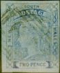 Valuable Postage Stamp from New South Wales 1851 2d Ultramarine SG58 Fine Used