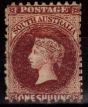 Collectible Postage Stamp from South Australia 1885 1s Reddish Lake-Brown SG142 P.10 x 11. -12.5 Fine Fresh LMM