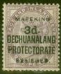 Valuable Postage Stamp from Mafeking 1900 3d on 1d Lilac SG12 Mtd Mint Large Part O.G  Scarce