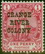 Rare Postage Stamp Orange River Colony 1900 1d Carmine SG134a 'No Stop' Good LMM