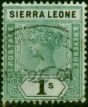 Collectible Postage Stamp Sierra Leone 1896 1s Green & Black SG50 Fine Used (2)