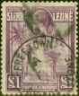 Collectible Postage Stamp Sierra Leone 1932 £1 Purple SG167 Good Used