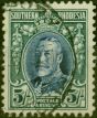 Collectible Postage Stamp from Southern Rhodesia 1931 5s Blue & Blue-Green SG27 Good Used